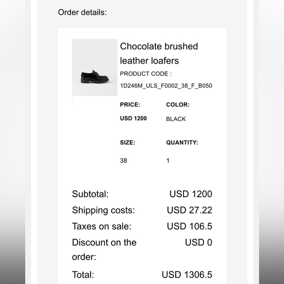 Prada Black Leather Loafers Logo Classic Chunky Sole Size 38 / US 8 - Picture 4 of 4